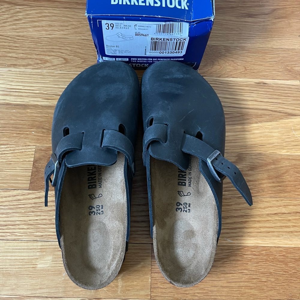 Birkenstock Boston black oiled leather